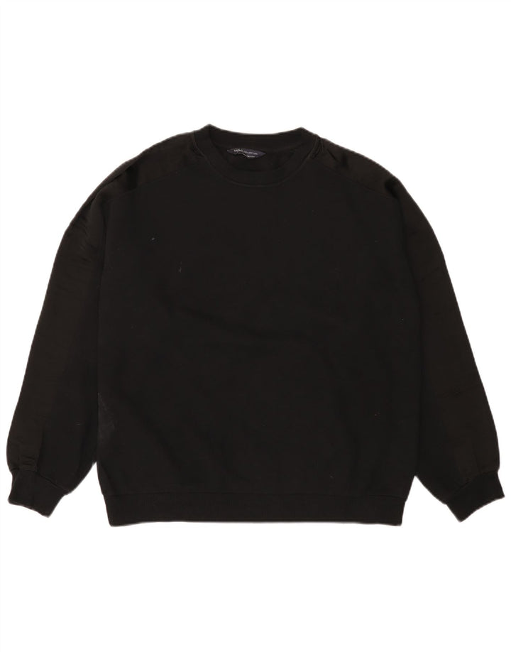 Suéter feminino Marks & Spencer Reino Unido 12 algodão preto médio