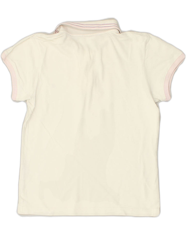 CHAMPION Womens Polo Shirt UK 14 Large White Cotton | Vintage Champion | Thrift | Second-Hand Champion | Used Clothing | Messina Hembry 