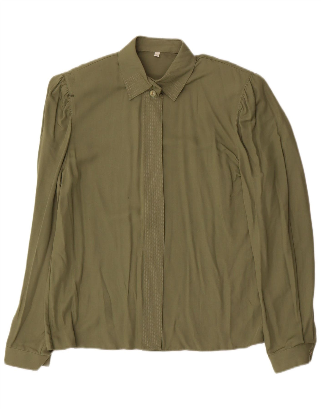 Blusa feminina VINTAGE EU 36 pequena viscose verde