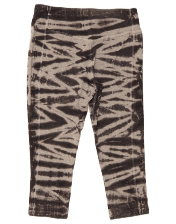 Nike Womens Capri Leggings UK 14 Médio Cinza Tie Dye Algodão