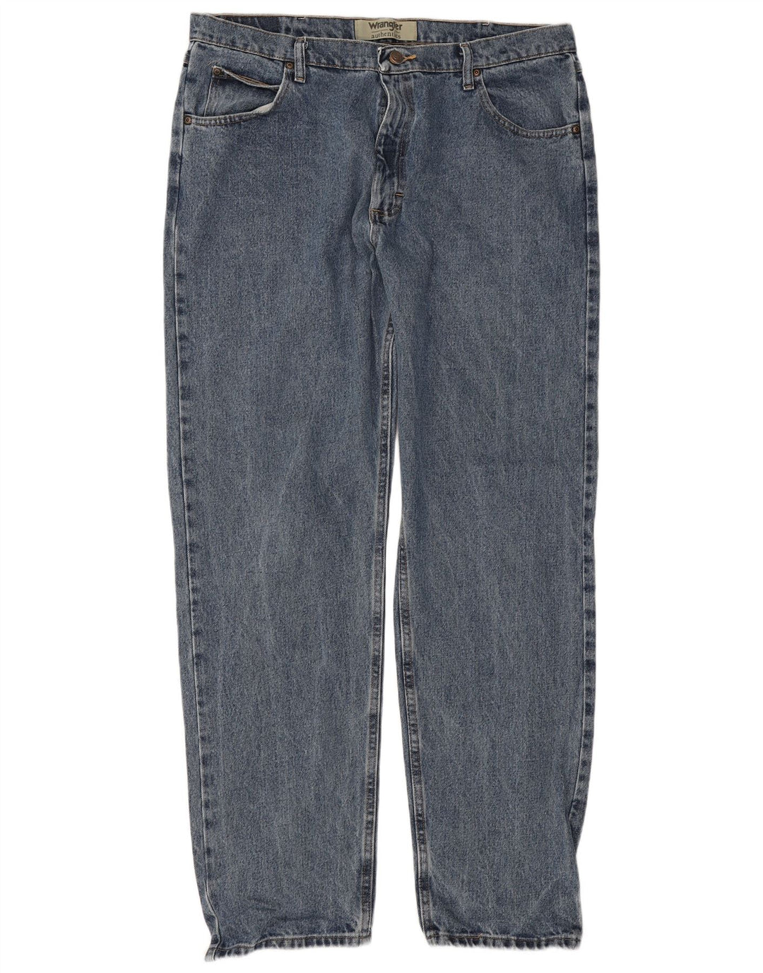 Wrangler Mens Straight Jeans W38 L34 Azul Algodão