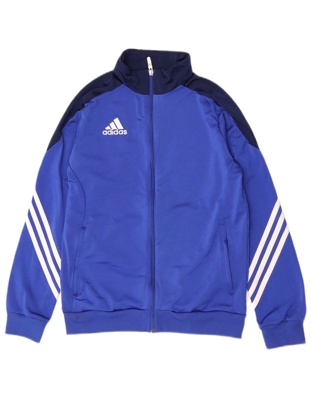 Jaqueta Adidas Meninos Treino Top 13-14 Anos XL Azul Colorblock Poliéster