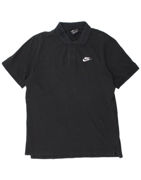 Camisa polo masculina Nike grande algodão preto