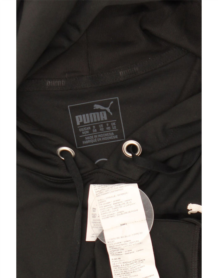 PUMA feminino gráfico sem mangas moletom com capuz Reino Unido 12 médio preto poliéster