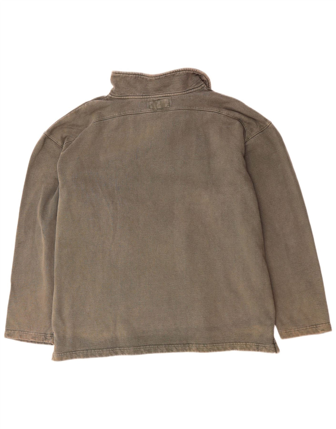 WEIRD FISH Suéter masculino com zíper e gola XL algodão cinza