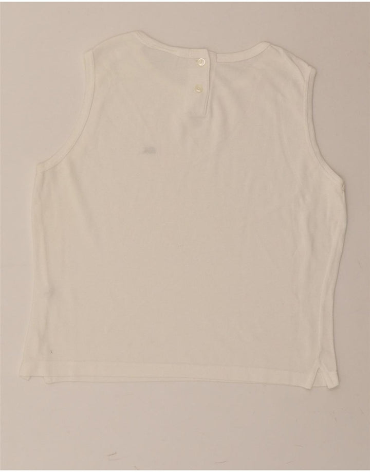 Colete feminino LACOSTE tamanho superior 44 grande algodão branco