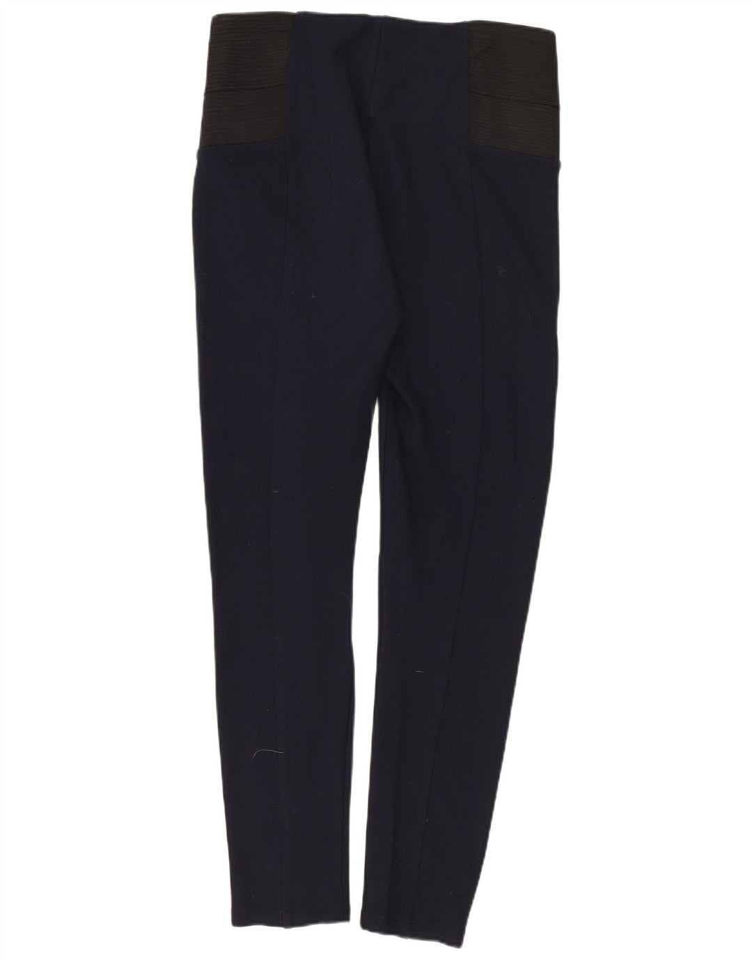 Leggings femininas Zara UK 14 grande azul marinho colorblock viscose