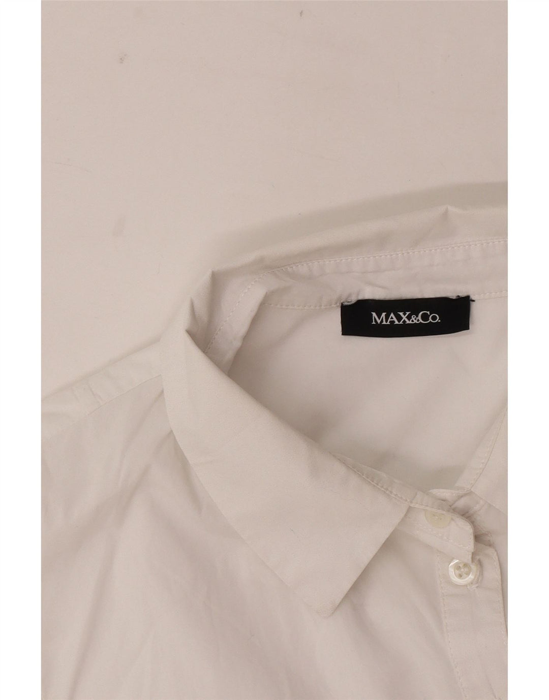 Blusa feminina sem mangas com corte Max & Co. Reino Unido 12 médio branco