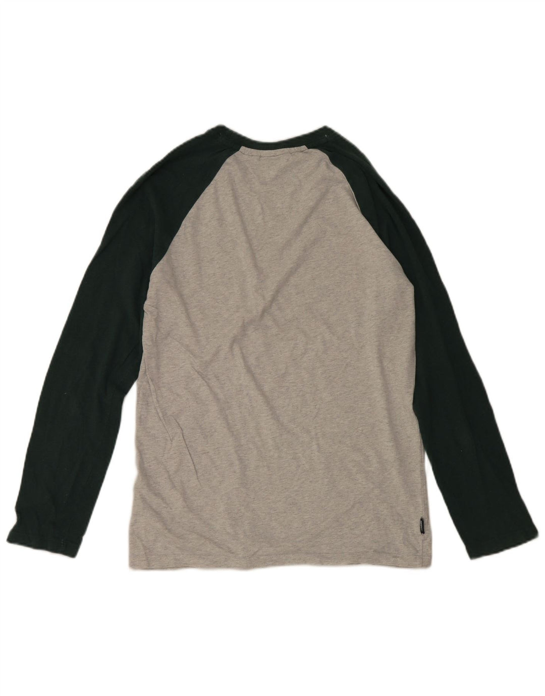 Top masculino Superdry manga comprida cinza médio algodão colorblock