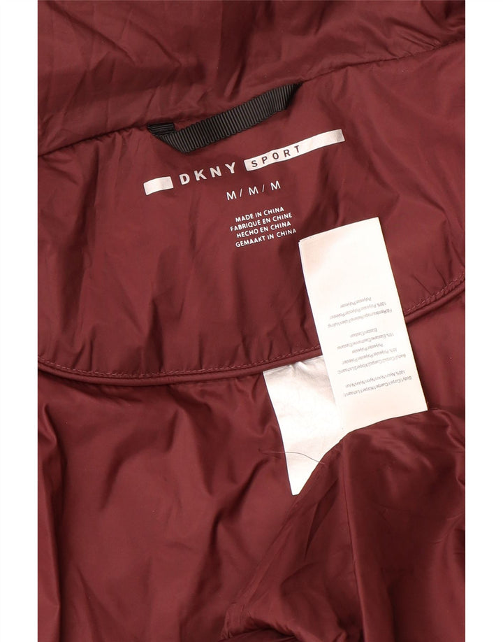 Jaqueta feminina acolchoada gráfica Dkny UK 14 poliéster marrom médio