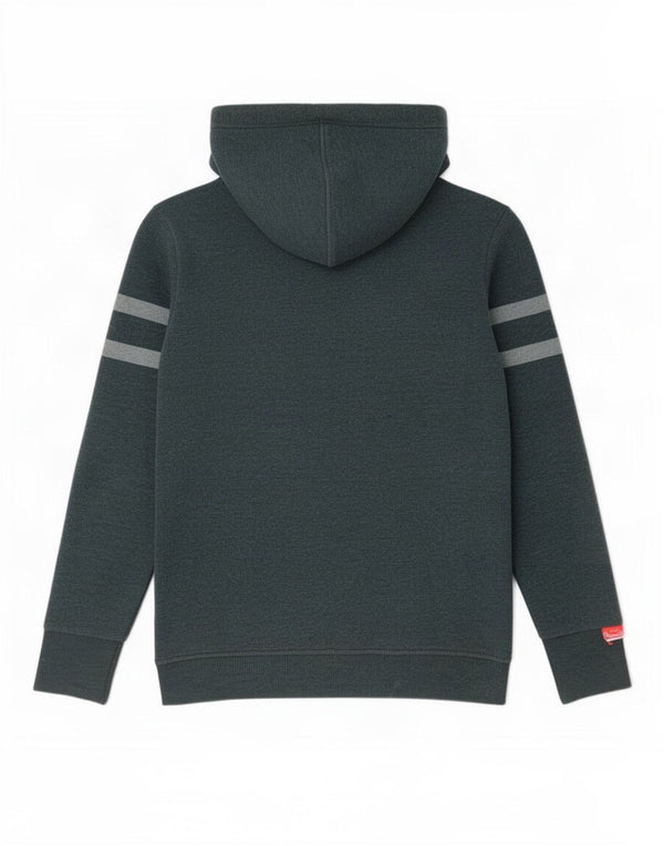 Superdry feminino gráfico moletom com capuz UK 12 algodão cinza médio