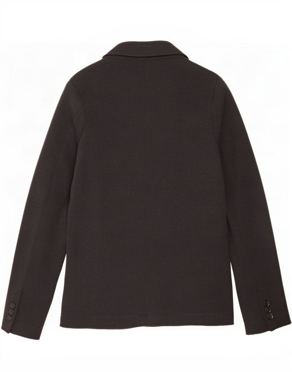 Jaqueta blazer masculina Cerruti 1881 em malha com 3 botões, pequena lã cinza