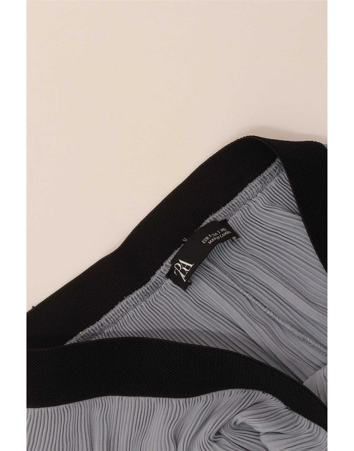 Calça feminina Zara Cullotes cortada pequena W26 L22 azul