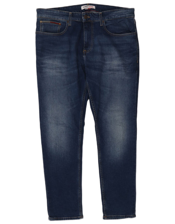 Tommy Hilfiger Masculino Austin Slim Tapered Jeans W34 L30 Azul Algodão