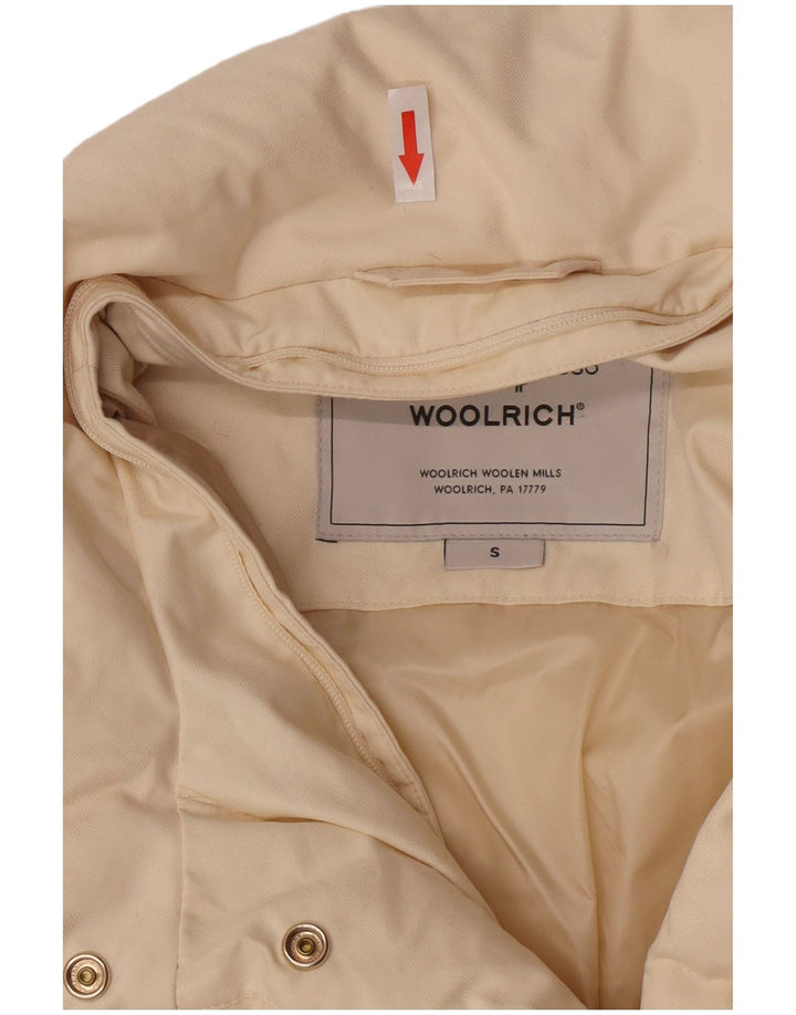 Jaqueta acolchoada feminina UK 10 de Woolrich poliéster esbranquiçado pequeno