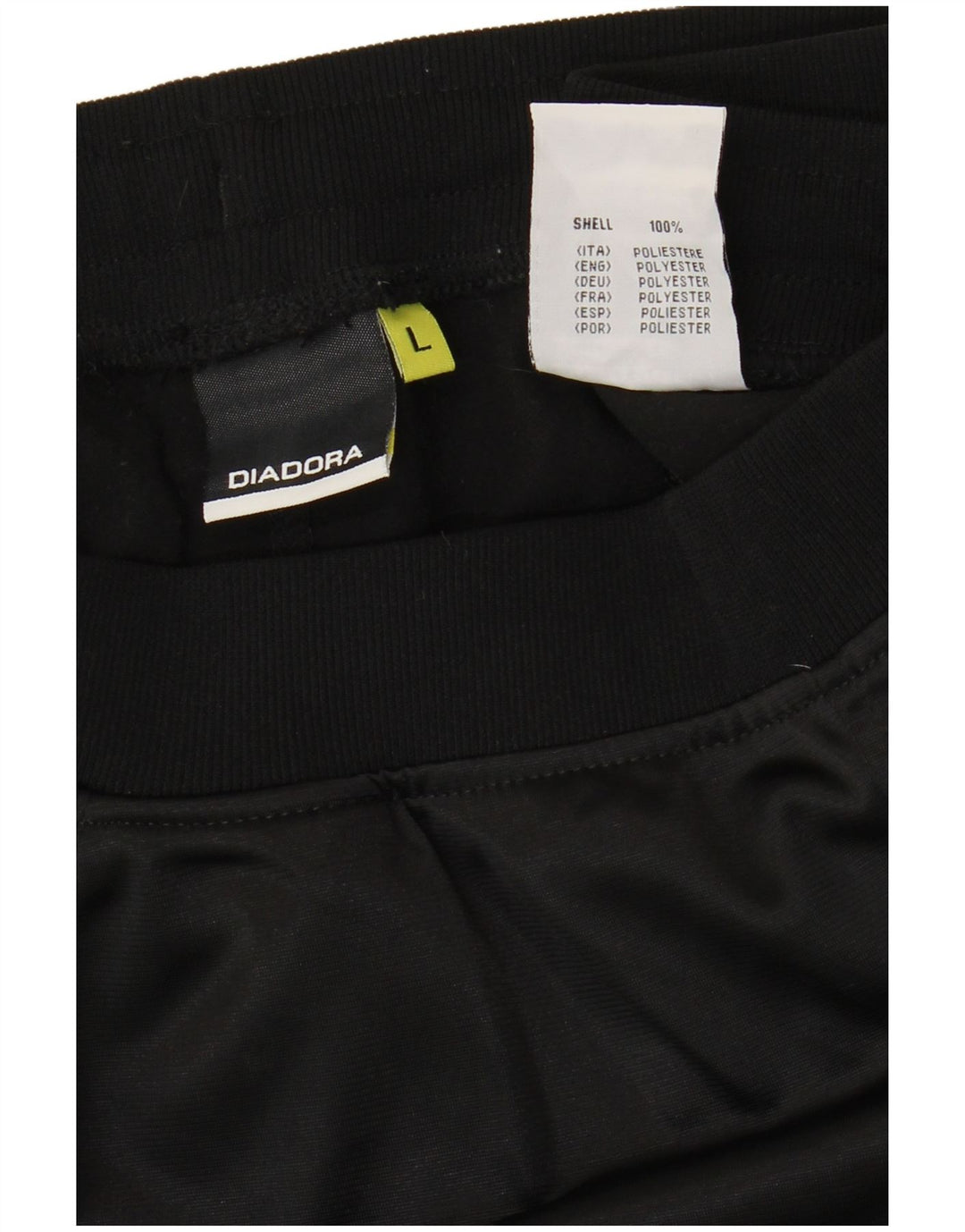 Calça de treino feminina Diadora UK 16 grande poliéster preto