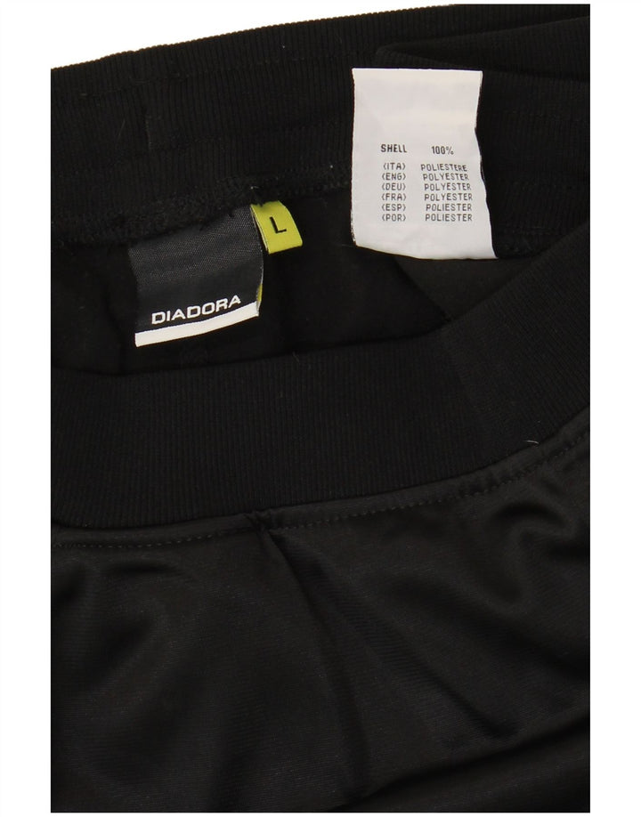Calça de treino feminina Diadora UK 16 grande poliéster preto