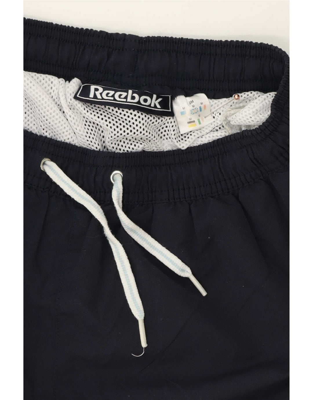 Shorts de natação masculino Reebok médio azul marinho poliéster