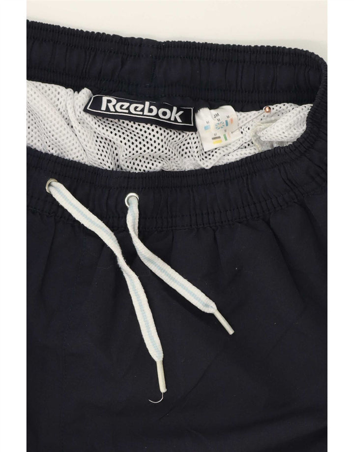 Shorts de natação masculino Reebok médio azul marinho poliéster