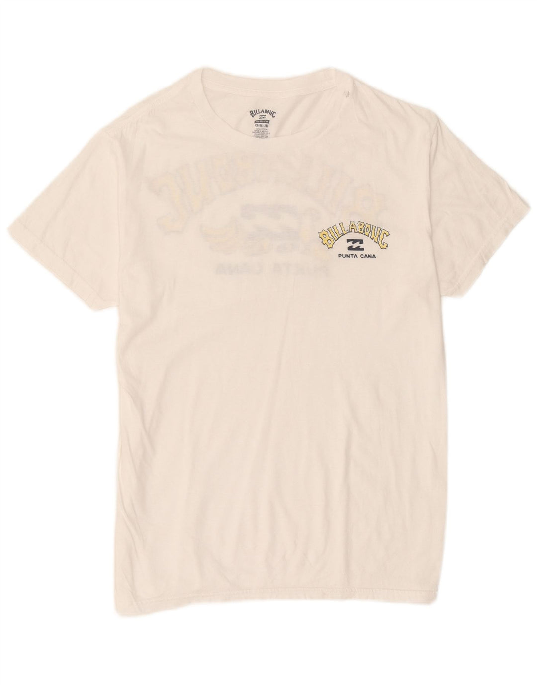 Camiseta gráfica masculina Billabong Top médio algodão branco