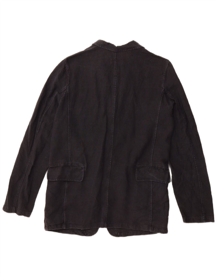 Replay and Sons Jaqueta blazer masculina de 3 botões 15-16 anos 2XL linho preto