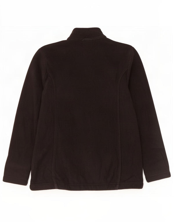 Jaqueta de lã feminina Jack Wolfskin Reino Unido 12 poliéster preto médio