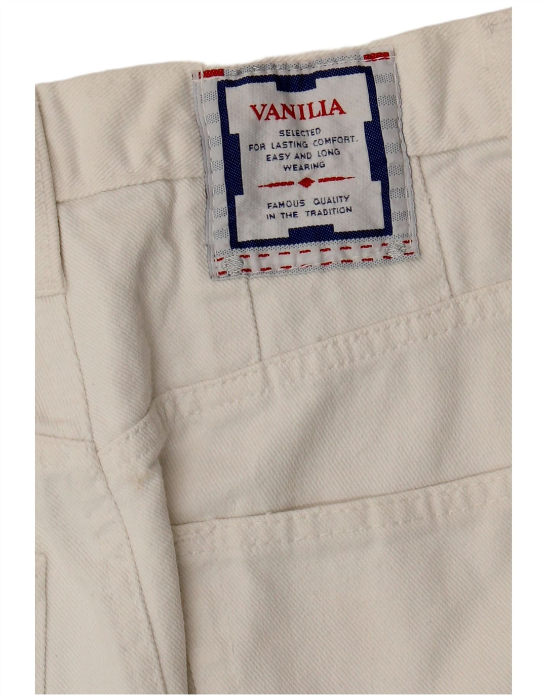 Saia jeans feminina VANILIA W26 pequena branca