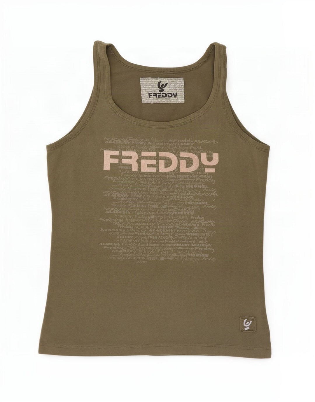 Colete gráfico feminino Freddy Top IT 46/48 grande algodão cáqui