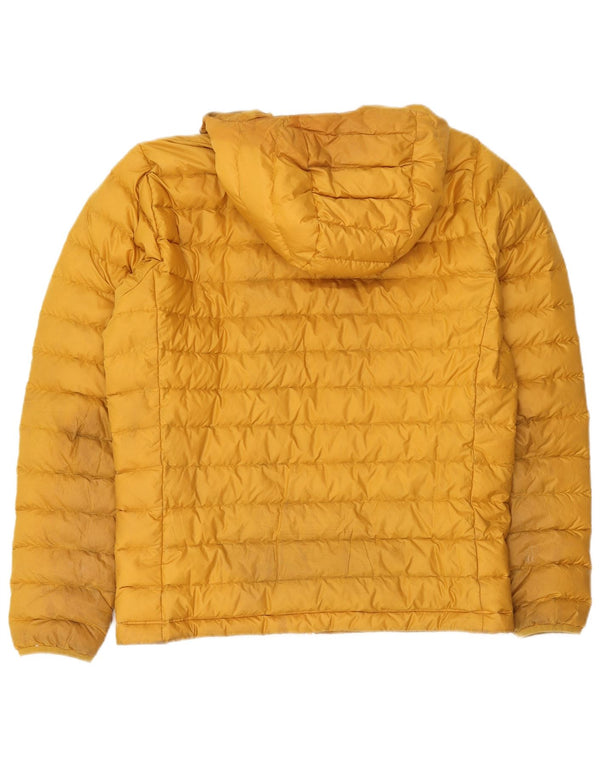 Jaqueta masculina acolchoada com capuz Patagonia UK 38 poliéster amarelo médio