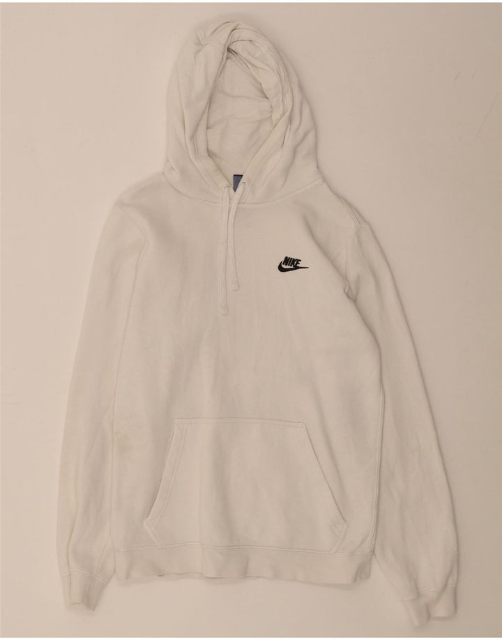 NIKE Mens Hoodie Jumper Small White Cotton Vintage Nike and Second-Hand Nike from Messina Hembry 