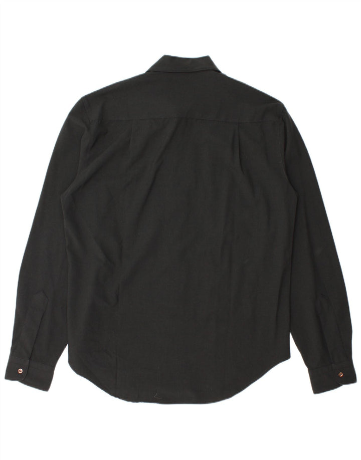 Exte Camisa Masculina Média Lã Virgem Preta