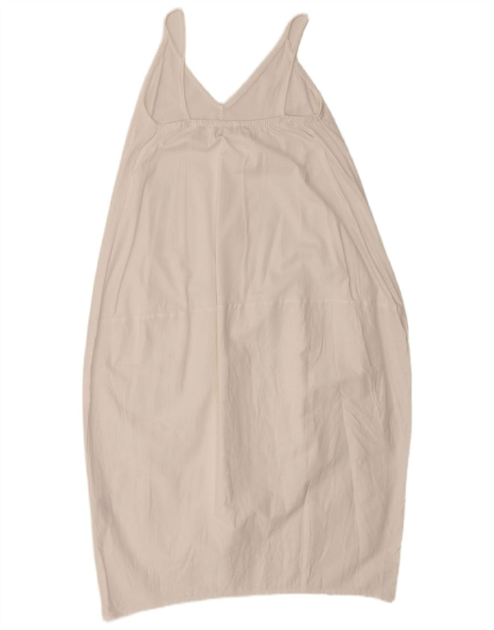 Vestido de verão feminino Zara UK 10 pequeno algodão branco