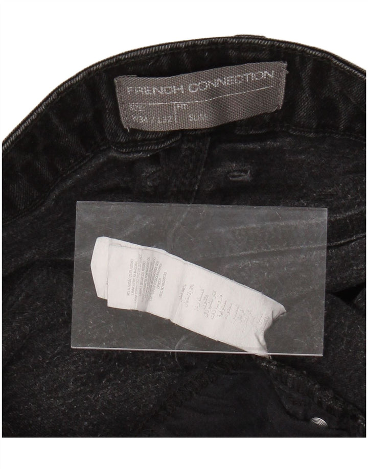 FRENCH CONNECTION Mens Jeans Slim W34 L29 Algodão Preto