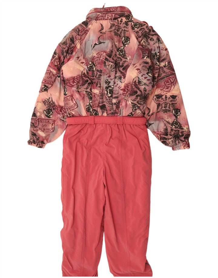 Macacão de esqui feminino com capuz gráfico Killtec UK 12 médio rosa floral