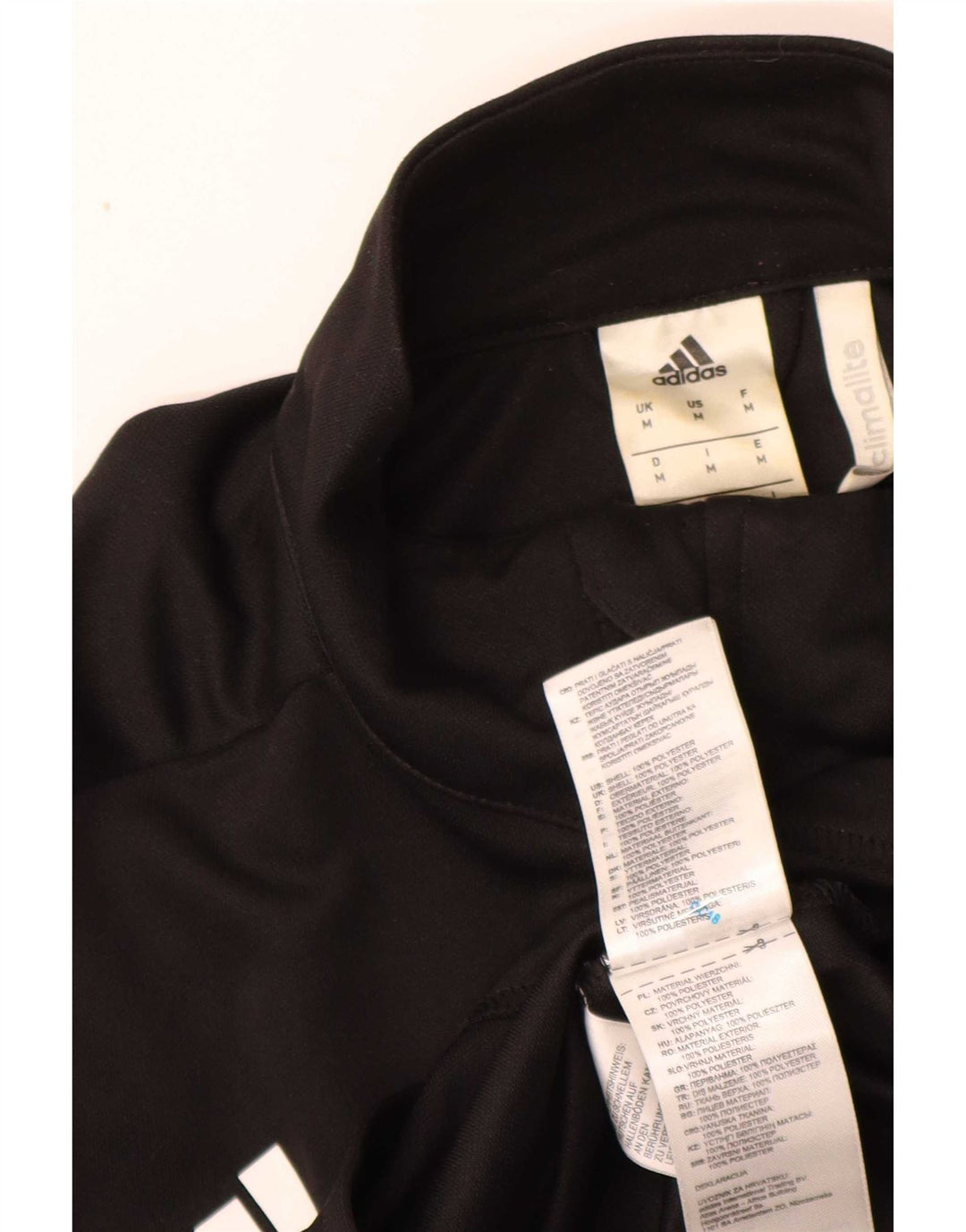 Adidas Mens Climalite Tracksuit Top Jacket Médio Preto Poliéster