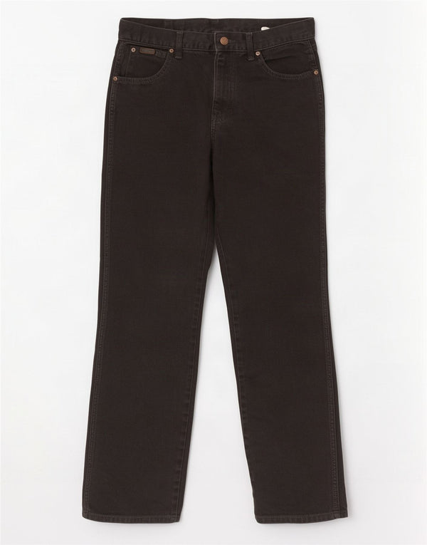 Wrangler Masculino Texas Straight Jeans W32 L32 Algodão Preto