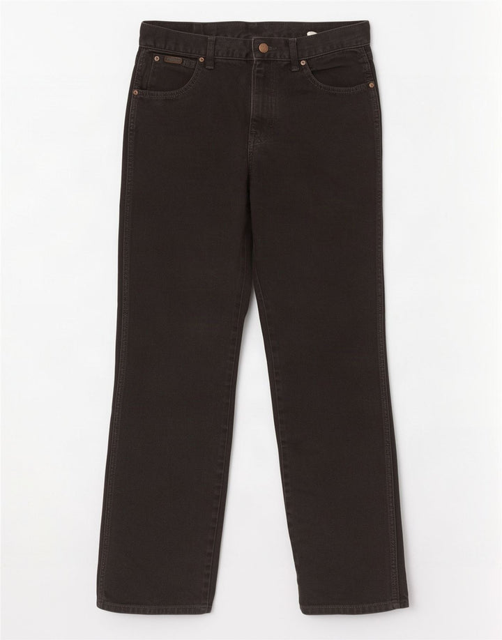 Wrangler Masculino Texas Straight Jeans W32 L32 Algodão Preto