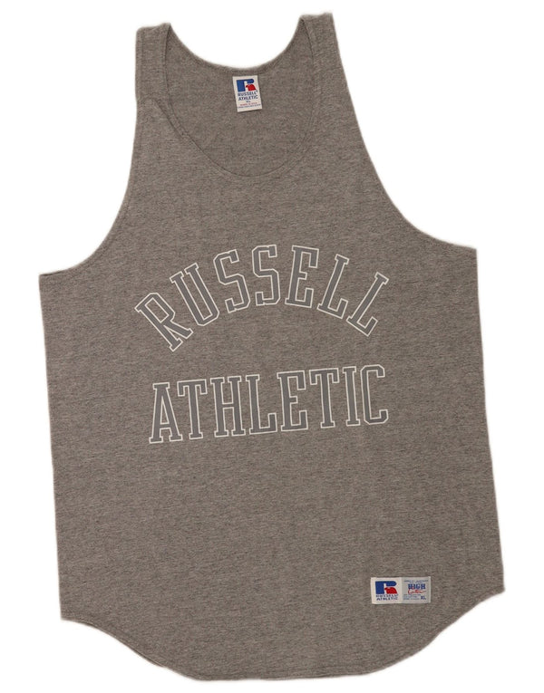 Russell Athletic Mens Graphic Vest Top XL Poliéster Cinza
