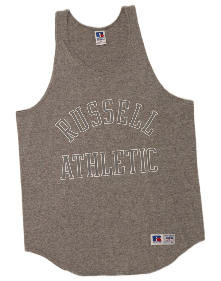 Russell Athletic Mens Graphic Vest Top XL Poliéster Cinza