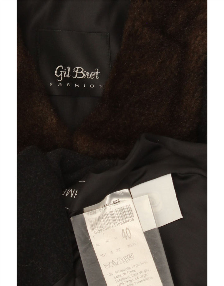 Sobretudo feminino Gil Bret UK 14 lã preta média