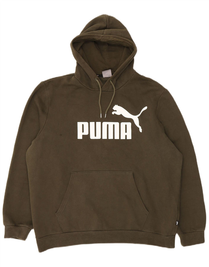 Puma masculino gráfico moletom com capuz XL algodão cáqui