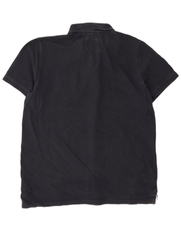 Camisa polo masculina Crew Clothing 2XL algodão azul marinho