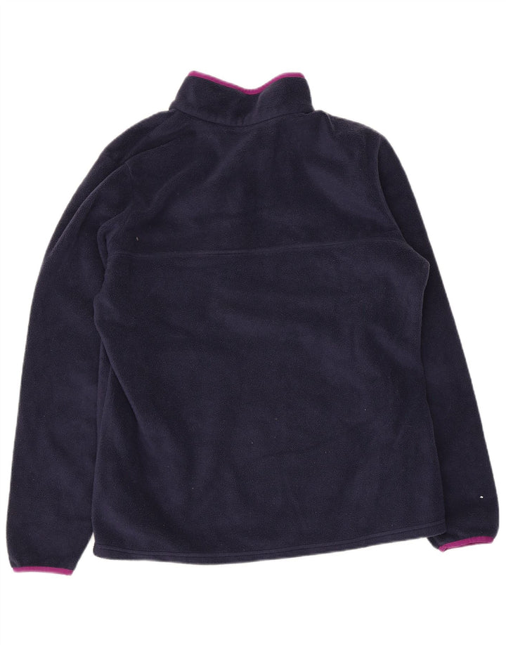Suéter feminino de lã com gola redonda Columbia Reino Unido 16 grande azul marinho poliéster