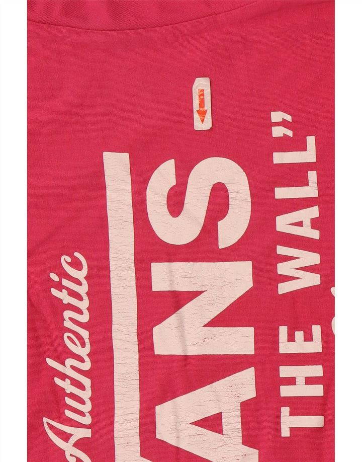 Camiseta masculina Vans Slim Fit Graphic Top Rosa Médio