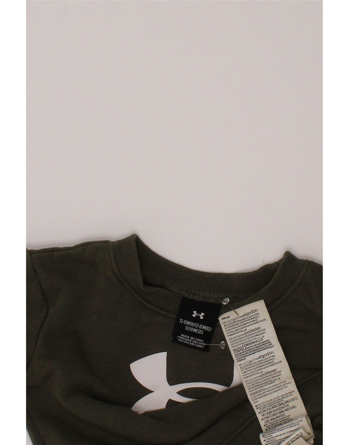 Suéter gráfico UNDER ARMOUR para bebês meninos 12 a 18 meses algodão cáqui