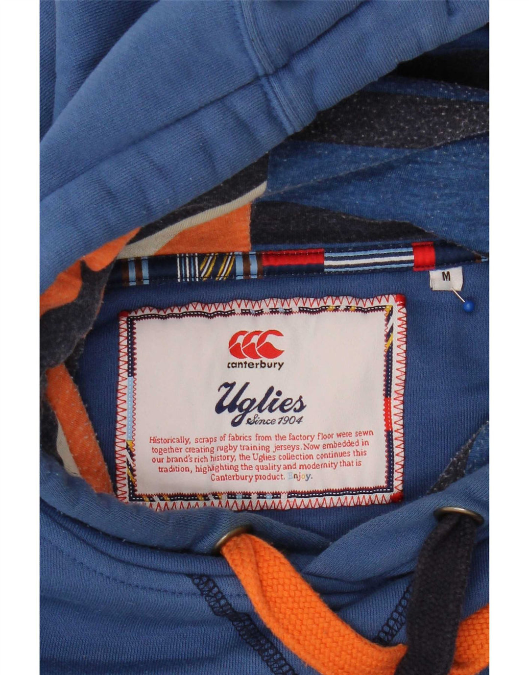Suéter com capuz gráfico Uglies masculino Canterbury azul médio