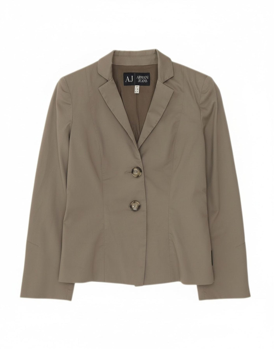 Jaqueta blazer feminina Armani Jeans com 2 botões EU 40 algodão cinza médio
