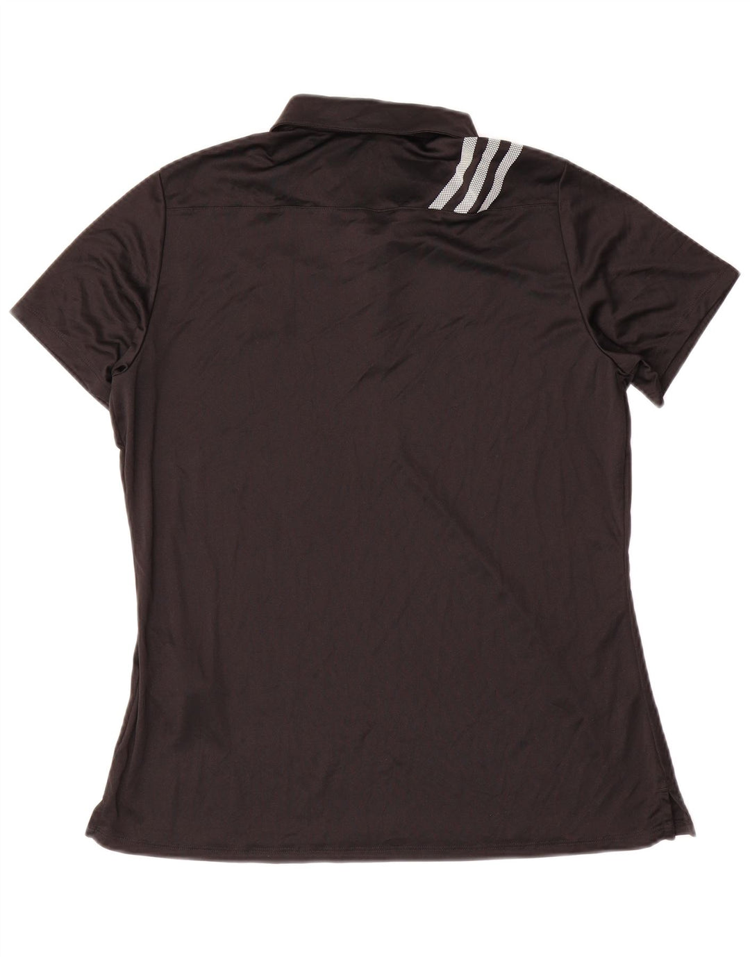 Camisa polo feminina Adidas Reino Unido 16/18 grande poliéster preto