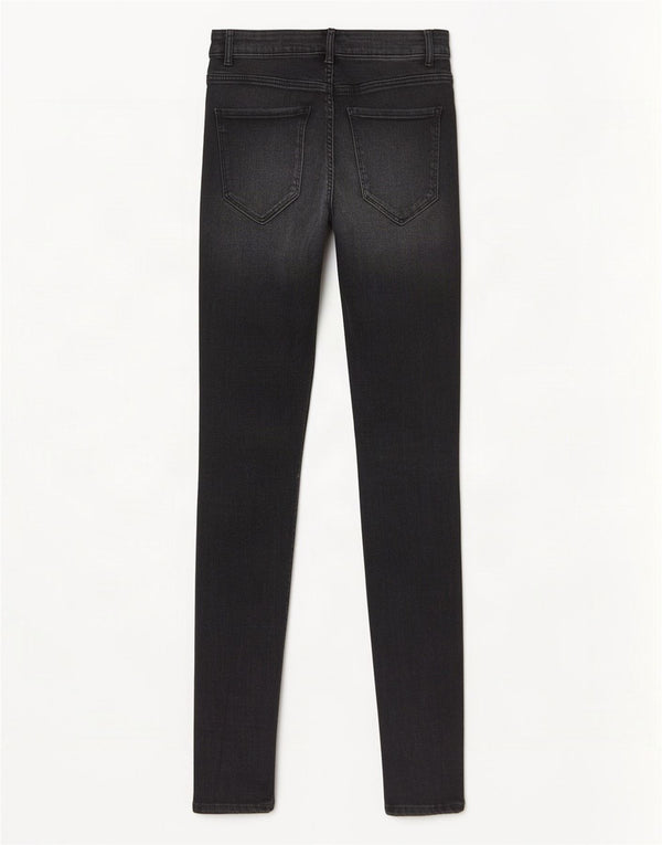Zara Jeans Skinny Feminino EU 38 Pequeno W28 L27 Algodão Preto