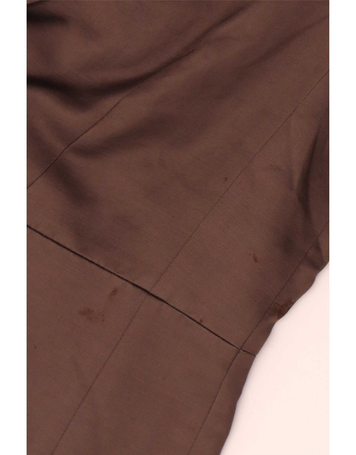 Jaqueta blazer feminina Fenn Wright Manson manga 3/4 Reino Unido 14 grande marrom